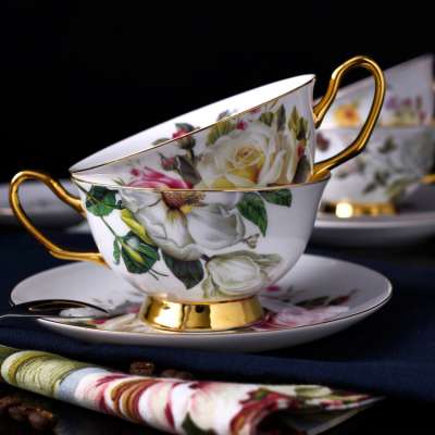 English Floral Porcelain Bone China Tea Cup and Saucer England