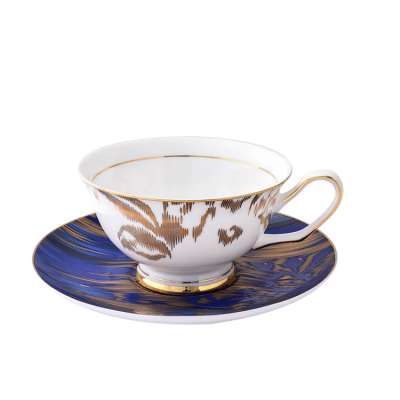 Relief ceramics Domestic Ceramics decoration cup with gold rim Afternoon tea cups